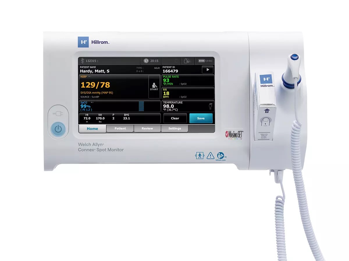Spot monitor with Covidien SpO2